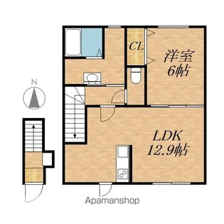 1LDKの間取り画像