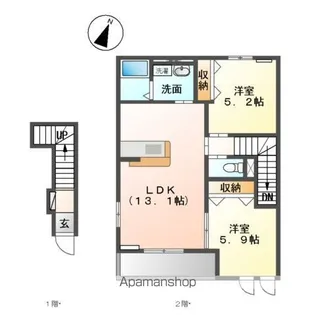エクセルヴィラ【2階】の間取り