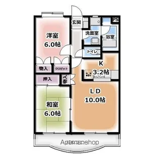 メルベーユ篭上2【3階】の間取り
