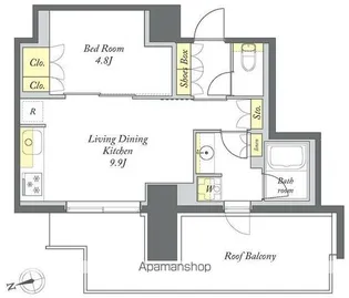 プライムメゾン清澄白河【7階】の間取り