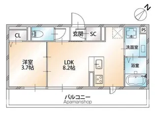 ホワイト ヒル【2階】の間取り