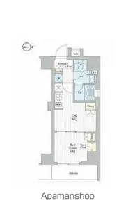 REFRAME 5 IRIYA【405号室】の間取り