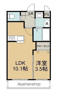 アルト泉宮【201号室】の間取り
