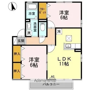 レインボー7【101号室】の間取り