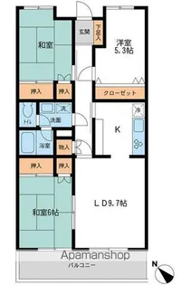 コリンヌ津田沼【3階】の間取り