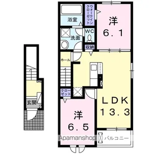 フィールドヒル 塩尻Ⅰ【2階】の間取り