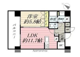 ブランシエスタ浅草千束【12階】の間取り