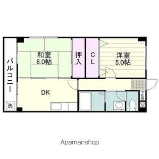 (F)コーポ柿ノ迫【205号室】の間取り