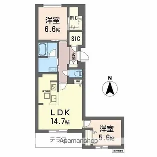 シャーメゾン ウィステリア【103号室】の間取り
