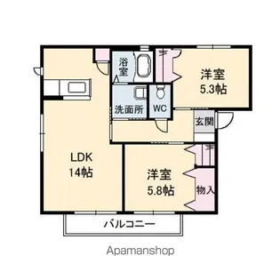 エレット A棟【2階】の間取り