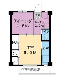 ビレッジハウス上乃木1号棟【310号室】の間取り