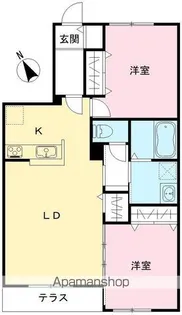 NOV.ガーデン谷田部 FG棟【1階】の間取り