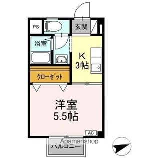 セジュールアレイB【2階】の間取り