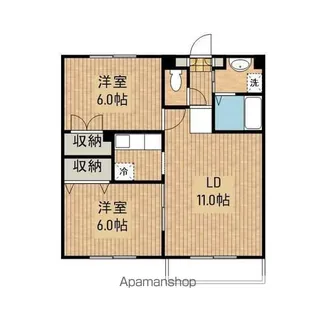 岩手県盛岡市前九年2丁目【マンション】の間取り