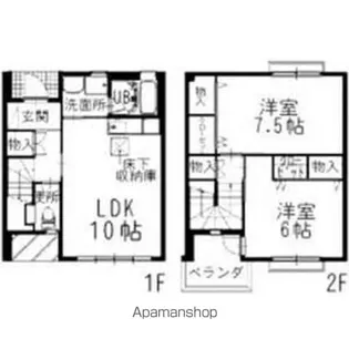 滋賀県長浜市宮司町【テラスハウス】の間取り