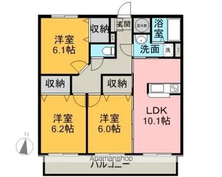 ブレインマンション若葉【102号室】の間取り