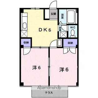 不二コーポ【1階】の間取り