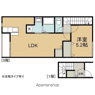 ALBA(アルバ)【3階】の間取り