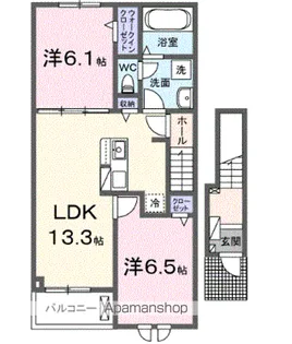 ライラック【2階】の間取り