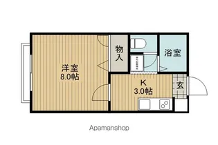 レジデンス小松Ⅱ【203号室】の間取り