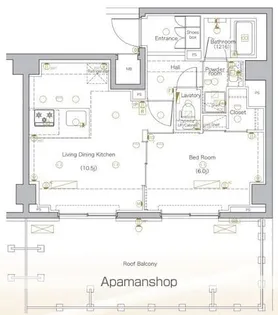DIPS北千住【6階】の間取り