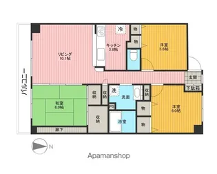 東京都中野区野方3丁目【マンション】の間取り