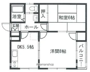 OLDRIVERハイツⅡ【201号室】の間取り