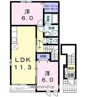 ベアヴァレー【2階】の間取り