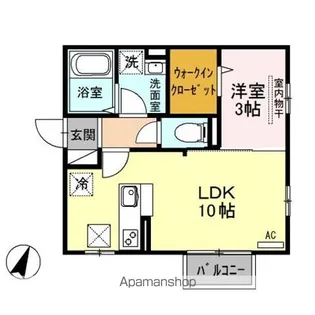レコルト Ⅱ A【1階】の間取り