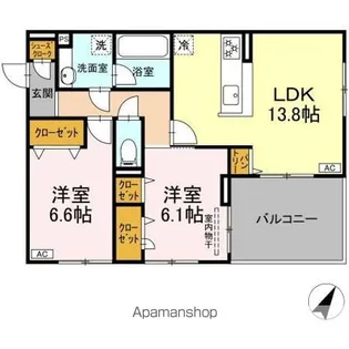 フェリーチェ【3階】の間取り