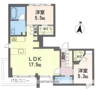 フロントマーレ【202号室】の間取り