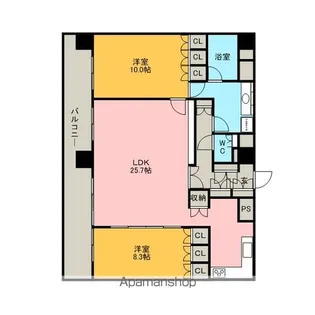 グラン・アベニュー名駅【15階】の間取り
