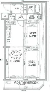 アイルプレミアム笹塚ウエスト【304号室】の間取り