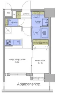 ネストピア東比恵駅前Ⅲ【8階】の間取り