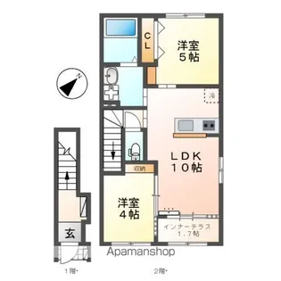 ノイアー・ルウムⅠ【2階】の間取り