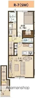 ユーソニアン・前川東B【R7号室】の間取り