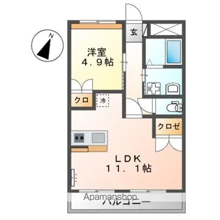 マインヒルズ参番館【202号室】の間取り