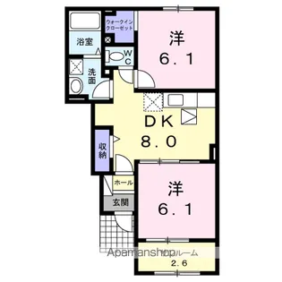ライス・フィールドⅡ【1階】の間取り