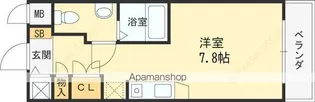 エスリード御堂筋梅田【7階】の間取り