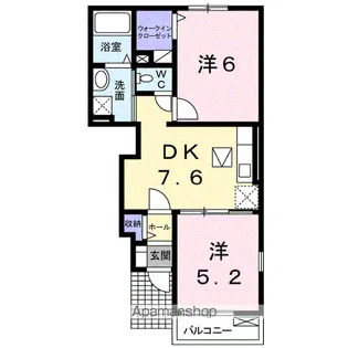 ヴィタ・フェリーチェ河久保【1階】の間取り