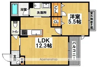 シャーメゾンアミコート【2階】の間取り