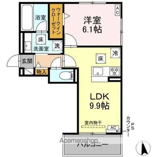 ディアコート・アモータ【1階】の間取り