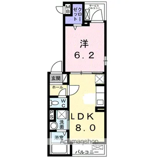 サニークレメント天王台【1階】の間取り