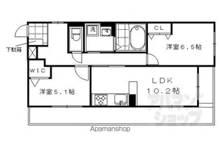 I.レジデンス御所北【102号室】の間取り