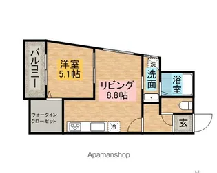 ブラウレーヘン旭町【201号室】の間取り