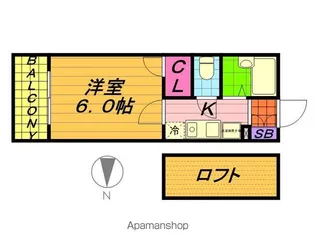 レオパレスシャローム津田沼【2階】の間取り