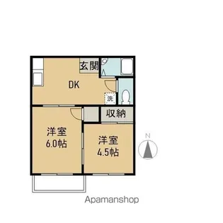 ゆうきコーポ【202号室】の間取り