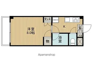 ビュー沖田【104号室】の間取り