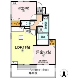 ウィンドヒル【1階】の間取り