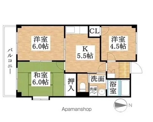 LIMPIAリリー【401号室】の間取り